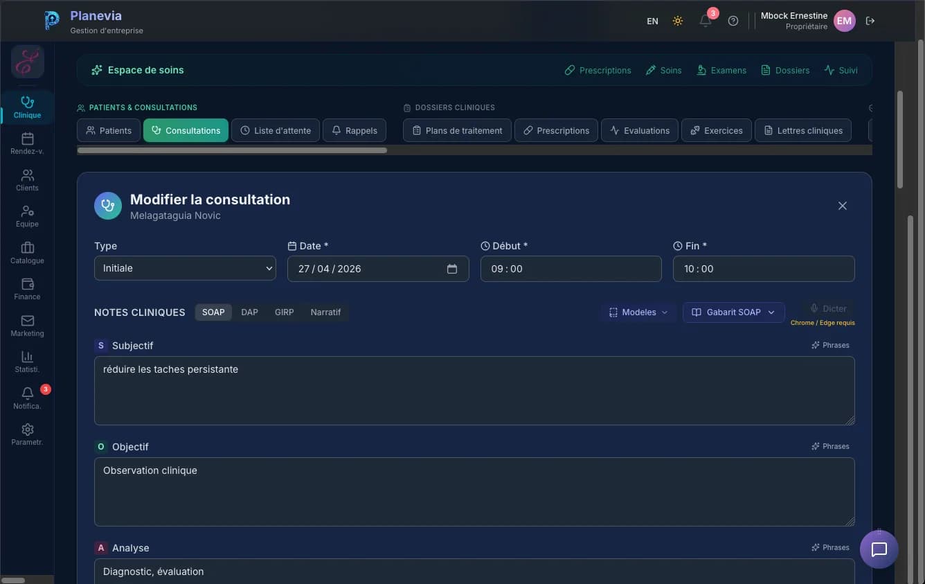 Une nouvelle consultation en note libre dans Planevia