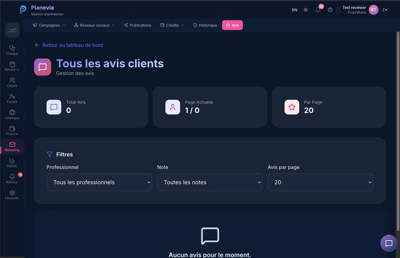 Avis clients centralises Planevia