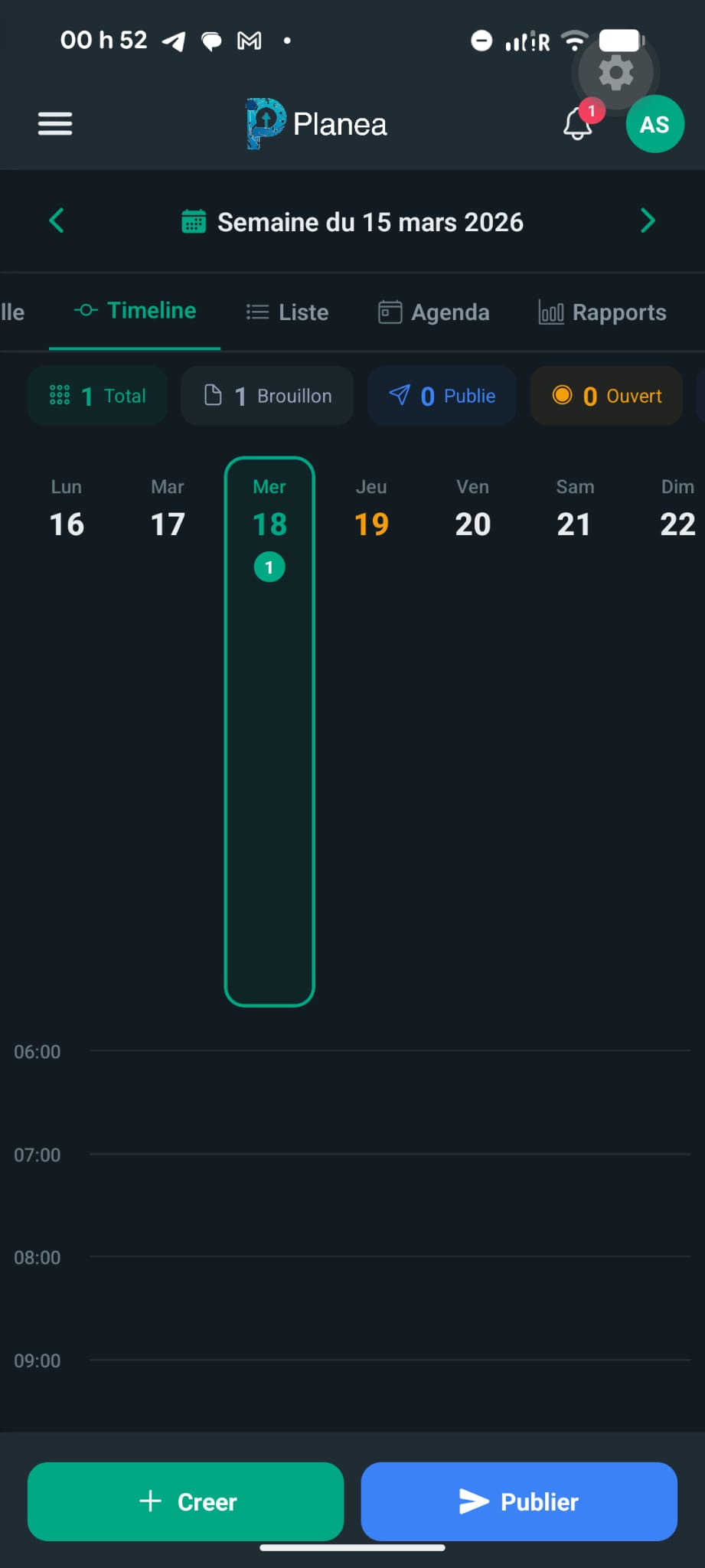 Planning employes Planevia